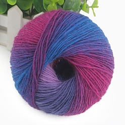 Разноцветный Шерстяная нить градиентного цвета, секционная окрашенная исландская шерстяная нить, мягкий и теплый, для шали-шарфа ручной вязки, красочный, 2 мм