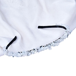 Хрусталь Кристалл кварца с металлическими резинками для волос, 150x130x50 мм