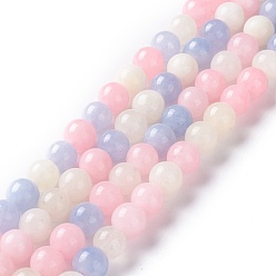 Белый Нефрит Натуральный белый нефрит имитация бусин морганита нити, круглые, окрашенные, 6 мм, отверстие : 0.8 мм, около 61 шт / нитка, 14.76 дюйм (37.5 см)