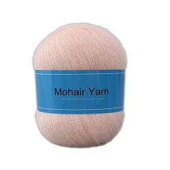 Легкий Лосось Пряжа для вязания, пряжа мохер, для пледов подушки поделки из пряжи крючком, светлый померанцевый, 1 мм, около 50г/моток