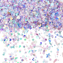 чертополох Аксессуары для орнаментов, много видов пластиковых пайеток из ПВХ, разнообразные, чертополох, 2~12x1~10x0.4~5 мм, около 100 г / набор