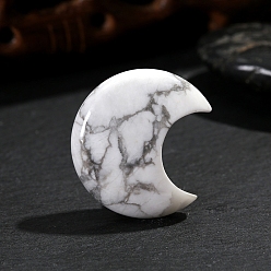 Говлит Натуральный массажер из пальмового камня говлит, Камень беспокойства для терапии беспокойства, луна, 30x25x8 мм