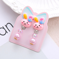 Кролик Клипсы из пластика для детей, платина, кролик, 40x15 мм