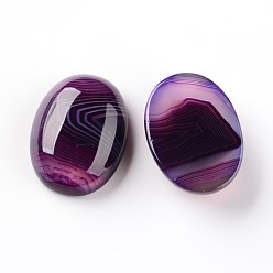 Gebänderter Achat Ovale natürliche gestreifte Achat-Cabochons, 25x18x7 mm