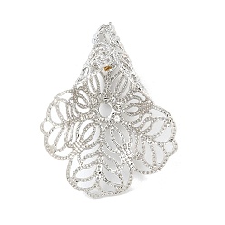 Платина Конус из латуни с покрытием стойки, долговечный, без свинца и без кадмия, платина, 28.5x21x15.5 мм, отверстие : 2 мм