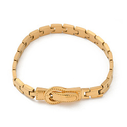 Золотой 304 браслеты-цепочки из нержавеющей стали в виде пантеры для мужчин, ремень, с магнитным, золотые, 8-3/4 дюйм (22.1 см)