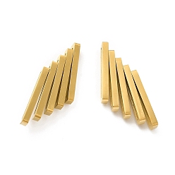 Golden Ion Plating(IP) 304 Stainless Steel Rhombus Stud Earrings for Women, Golden, 23x9.5x3mm, Pin: 0.8mm