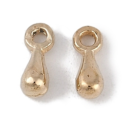 Light Gold Пластмассовые подвески ccb, с формой капель воды, золотой свет, 8x3x3 мм, отверстие : 1.2 мм