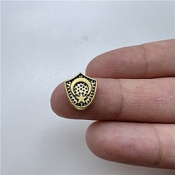 Античное Золото Сплавочные овальные бусины тибетского стиля , кисточка вилка линкер, античное золото , 12x11 мм, отверстие : 2 мм, Около 335 шт / 500 г