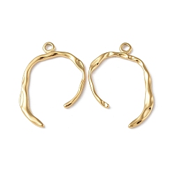 Настоящее золото 18K Ионное покрытие (ip) 304 подвески из нержавеющей стали, реальный 18 k позолоченный, 27x22.5x2 мм, отверстие : 1.6 мм