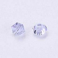 Medium Purple Imitation Austrian Crystal Beads, Grade AAA, Faceted, Bicone, Medium Purple, 3x3mm, Hole: 0.7~0.9mm