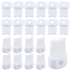 Белый 50шт. ПВХ пластиковые мобильные пылезащитные заглушки, прямоугольные, белые, 11.5x8.5x4.5 мм