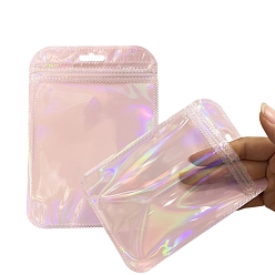 Розовый Прямоугольник пластиковые почтовый замок сумки, многоразовые упаковочные пакеты, мешок с самоуплотнением, туманная роза, 17x12.5 см, односторонняя толщина: 2.7 мил(0.07мм)