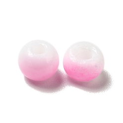 Pearl Pink 6/0 Opaque Glass Seed Beads, Round Hole, Rondelle, Pearl Pink, 4~4.5x3~4mm, Hole: 0.8~1.5mm