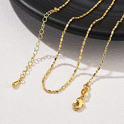 Золотой Ожерелья из латунной шариковой цепи, долговечный, золотые, 17.80 дюйм (45.2 см)