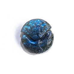 Змея Натуральные лабрадоритовые дисплеи, фигурка из энергетического камня Рейки, узор змей, 40x38 мм