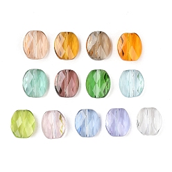 (52) Непрозрачная лаванда Стекло имитация австрийских хрустальных бусин, овальные, граненые, разноцветные, 8x9x4.5 мм, отверстие : 1.2 мм