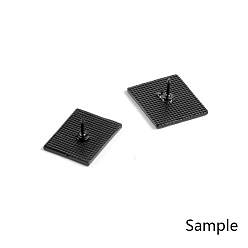 Black Creative Zinc Alloy Brooches, Enamel Lapel Pin, with Iron Butterfly Clutches or Rubber Clutches, Electrophoresis Black Color, Square with Word Be A Nince Human, Black, 23x23mm, Pin: 1mm