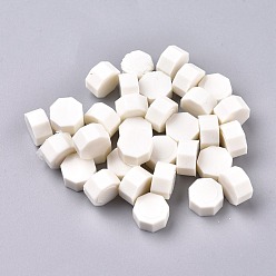 Белый Частицы сургуча, для ретро печать печать, восьмиугольник, белые, 9 мм, около 1500 шт / 500 г
