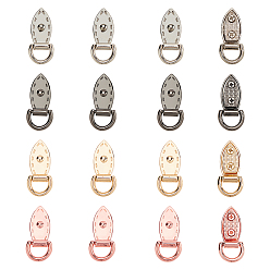 Mixed Color Zinc Alloy Buckle, Bag Replacement Accessories, Cadmium Free & Lead Free, Mixed Color, 25x16.5x7mm, Hole: 6x10.5mm, 16pcs/box