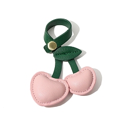 Бледно-Розовый Pu кожаный кулон украшение, сердце, розовый жемчуг, 110 мм