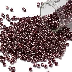 (460) Opaque Brown Gold Luster Тохо 8/0 круглые бусины, японский бисер, (460) непрозрачный коричневый золотой блеск, 3 мм, отверстие : 1 мм, Около 10000 шт / фунт