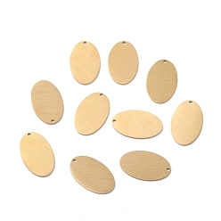 Золотой Ионное покрытие (ip) 304 подвески из нержавеющей стали, двухсторонний подъемный стол, пустая бирка с матовой отделкой, овальные, золотые, 24.5x15x1 мм, отверстие : 1.2 мм