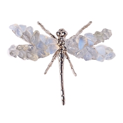 Opalite Opalite Dragonfly Display Decorations, Animal Crafts for Table Decor Home Decor, 100x80mm