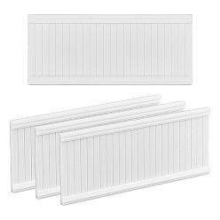 White Rectangle Plastic Doll House Rail Mini Model, Micro Landscape Dollhouse Accessories, Pretending Prop Decorations, White, 120x50x3.5mm, 2pcs/set