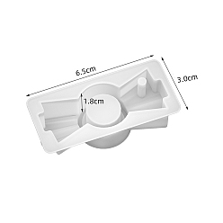 White Candy DIY Silicone Quicksand Mold, Resin Casting Molds, White, 65x30x18mm