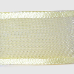 Champagne Yellow 100 Yards Polyester Organza Ribbon with Satin Edge, Champagne Yellow, 3/8 inch(9mm)