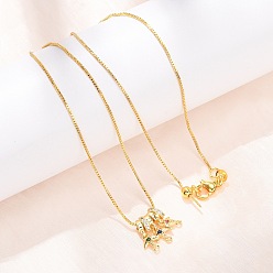 Fish Латунный подвес с разноцветными кубическими цирконами, регулируемые подвески-слайдеры, реальный 18 k позолоченный, стойки покрытие, долговечный, без кадмия и без свинца, рыба, 19.17 дюйм (48.7 см)