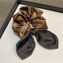 Темно-Золотистый Тканевые резинки для волос для женщин и девочек, со стразами, темные золотарник, 100 мм