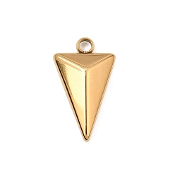 Golden 304 Stainless Steel Charms, Cone Charms, Golden, 14.5x8.5x3mm, Hole: 1.6mm