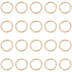 Real 14K Gold Filled 20pcs jk выводы, 1/20 14k позолоченные паяные закрытые соединительные кольца, круглая монета, покрытая желтым золотом, real 14 k золото заполнено, 6x0.6 мм, внутренний диаметр: 4.6 мм
