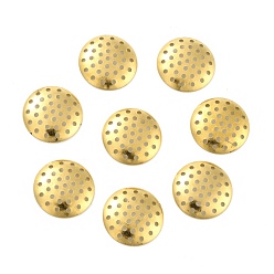 Raw(Unplated) Brass Sieve Findings, Flat Round with Hole, Raw(Unplated), 18x2mm