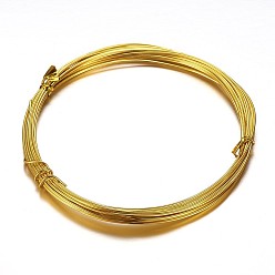 Oro Alambre artesanal de aluminio redondo, para hacer bisutería artesanal, oro, 18 calibre, 1 mm, 10 m / rollo (32.8 pies / rollo)