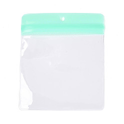 Бирюза Прямоугольные прозрачные подарочные пакеты из ЭВА с застежкой-молнией, топ сумки печать, бирюзовые, 12.5x10.5x0.03 см