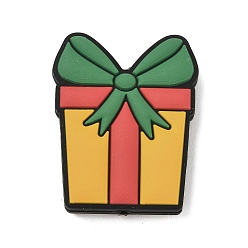 Разноцветный Силиконовые бусины, фокусные бусы, подарок, красочный, 29.5x23.5x7 мм, отверстие : 2 мм