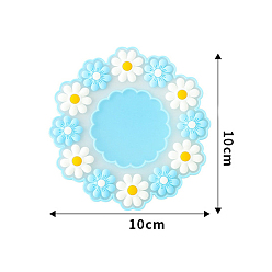 Цветок Силиконовые коврики для уплотнения воска, для сургучной печати, цветочным узором, 100x100x3.58 мм