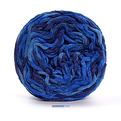 Морской Синий Супер мягкая толстая хлопковая пряжа для вязания, пряжа амигуруми, пряжа для вязания крючком, для свитера, шапки, носков, детских одеял, сегмент окрашенный, Marine Blue, 5 мм