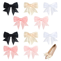 (52) Непрозрачная лаванда 5пары полиэстеровых пряжек для обуви, бантом, с железной фурнитурой, разноцветные, 80x125 мм