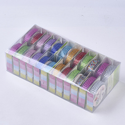 (52) Непрозрачная лаванда DIY наклейки изображения, с акриловой горный хрусталь и клейкой ленты на другой стороне, разноцветные, 17.5 мм, о 50 см / рулон, 24 рулоны / коробка, коробка: 25x12.6x6.3 см