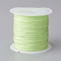 Pale Green Nylon Thread, for DIY Weave Jewelry Making, Pale Green, 0.8mm, about 21.87 yards(20m)/roll