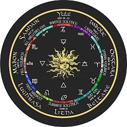 Солнце Деревянная маятниковая доска, биолокация гадальная доска, для колдовства принадлежности для викканского алтаря, плоскийкруглыйкруглый, солнце, 150 мм