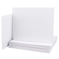 White Painting Canvas Panel Drawing Boards, Rectangle Canvas Panels, for DIY Art Painting, White, 25x20x0.3cm