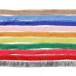 Mixed Color Cotton Lace Fringes Tassel Trimmings, for Sewing Cloth Craft, Mixed Color, 1"(25mm)