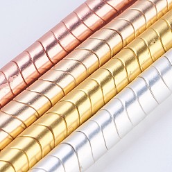 (52) Непрозрачная лаванда Немагнитные синтетический гематит бисер пряди, матовые, волна, разноцветные, 8x5 мм, отверстие : 1.5 мм, около 98 шт / нитка, 16.1 дюйм (41 см)