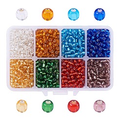 (52) Непрозрачная лаванда Смешанный тип 6/0 круглый бисер, разноцветные, 4 мм, отверстие : 1.5 мм, Около 1840 шт / коробка