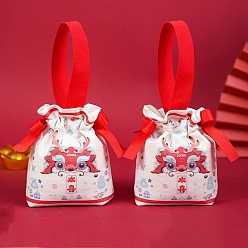Red Lucky Bag Dragon Year Candy Bag, Baby Gift Candy Bag, Red, 16x15cm